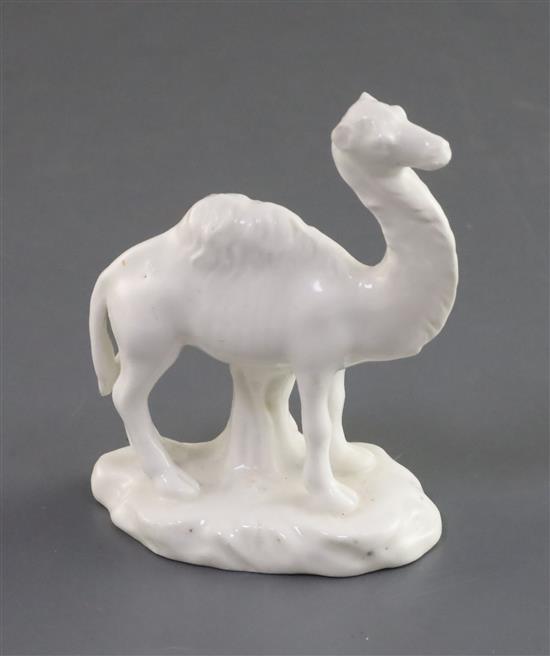 A rare Derby figure of a dromedary camel, c.1830-40, H. 8.7cm